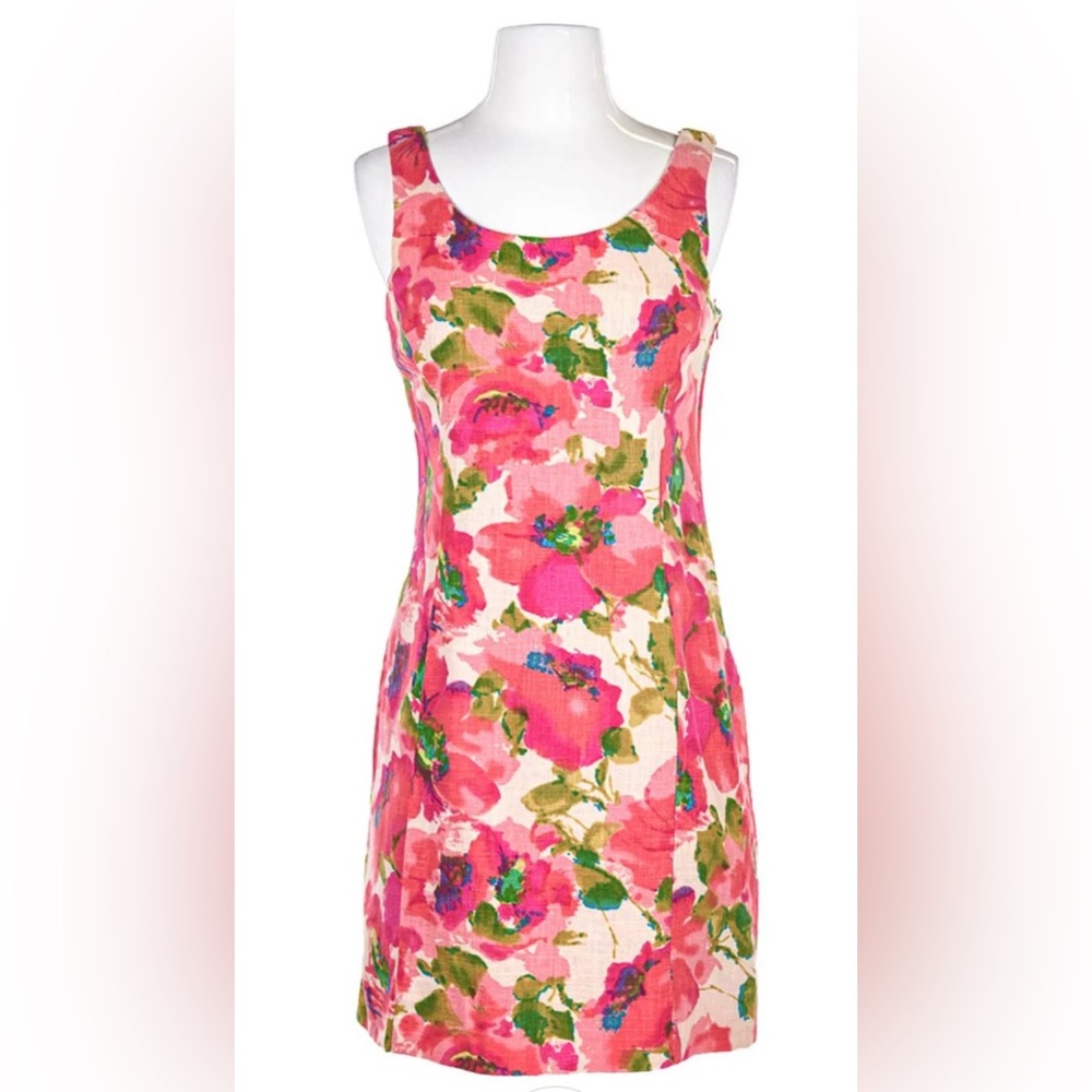 Anthro Postmark / 9-H15 STCL Blushing Olena Watercolor Shift Dress (2)